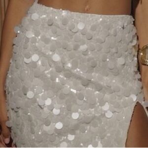 Meshki - White Sequin Seashell Skirt